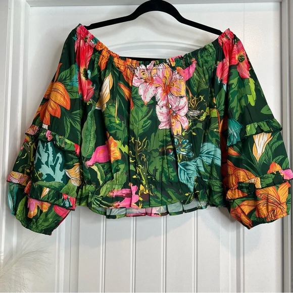 Rachel Zoe Tropical Print 2 Piece Top & Full Maxi Skirt. Size Medium. NWT. - Picture 5 of 12